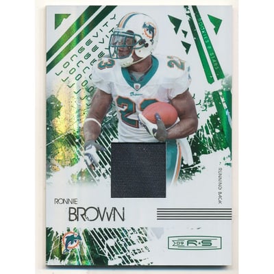 2009 Donruss Rookies and Stars Materials Emerald Prime Longevity #54 Ronnie Brown/50