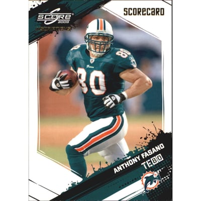 2009 Score Inscriptions Scorecard #151 Anthony Fasano