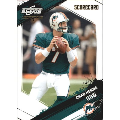2009 Score Inscriptions Scorecard #152 Chad Henne