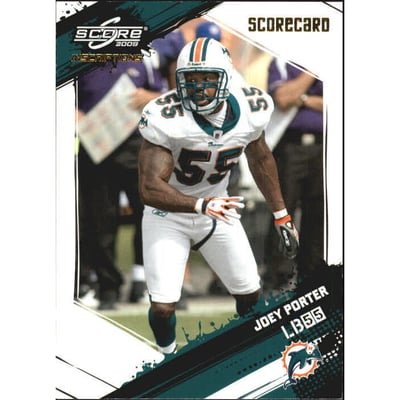 2009 Score Inscriptions Scorecard #155 Joey Porter