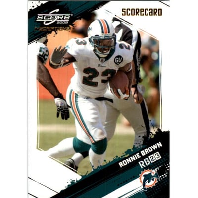 2009 Score Inscriptions Scorecard #159 Ronnie Brown