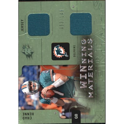 2009 SPx Winning Materials Green Dual Swatch #WHE Chad Henne