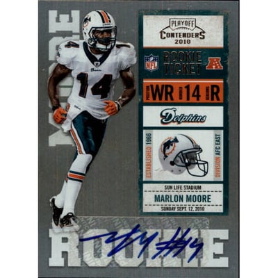 2010 Playoff Contenders #168 Marlon Moore AU/500* RC