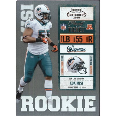 2010 Playoff Contenders Playoff Ticket #161 Koa Misi