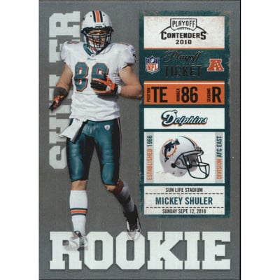 2010 Playoff Contenders Playoff Ticket #172 Mickey Shuler