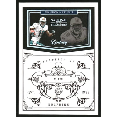 2010 Playoff National Treasures Century Silver #75 Brandon Marshall
