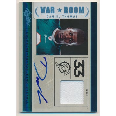 2011 Absolute Memorabilia War Room Materials Autographs Prime #17 Daniel Thomas