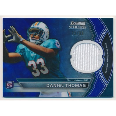 2011 Bowman Sterling Blue Refractors #BSRDT Daniel Thomas JSY