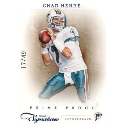2011 Prime Signatures Prime Proof Blue #27 Chad Henne
