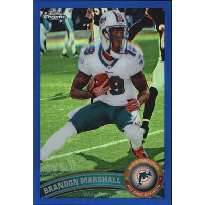 2011 Topps Chrome Blue Refractors #59 Brandon Marshall