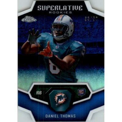 2011 Topps Chrome Superlative Rookies Blue Refractors #SRDT Daniel Thomas