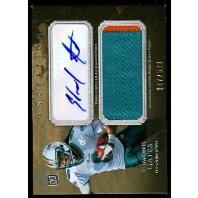 2011 Topps Inception Rookie Jumbo Patch Autographs #AJPEG Edmond Gates/599
