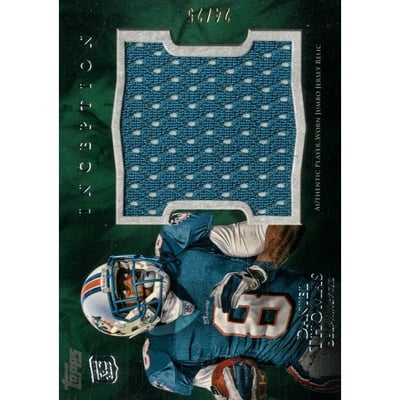 2011 Topps Inception Rookie Relics Jumbo Swatch Green #JRDT Daniel Thomas