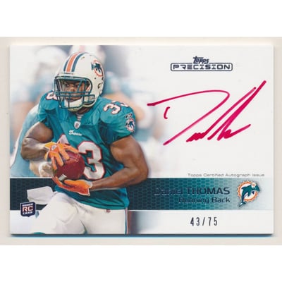 2011 Topps Precision Rookie Autographs Red Ink #137 Daniel Thomas