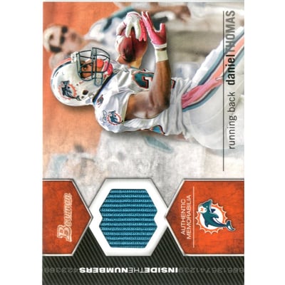 2012 Bowman Inside the Numbers Relics #ITNRDT Daniel Thomas