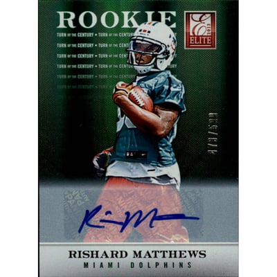 2012 Elite Turn of the Century Autographs #187 Rishard Matthews/599