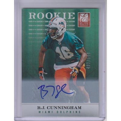 2012 Elite Turn of the Century Autographs #188 B.J. Cunningham/599