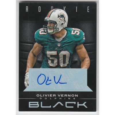 2012 Panini Black Rookie Signatures #175 Olivier Vernon/199