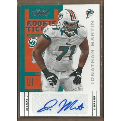 2012 Panini Contenders #148A Jonathan Martin AU RC