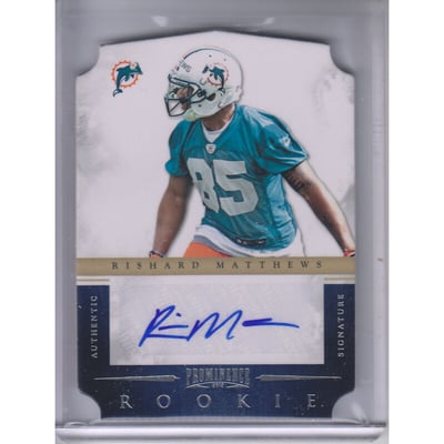 2012 Panini Prominence #208 Rishard Matthews AU/199 RC