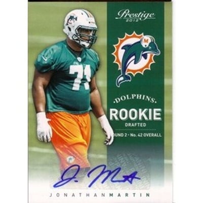 2012 Prestige Rookie Autographs #228 Jonathan Martin/899