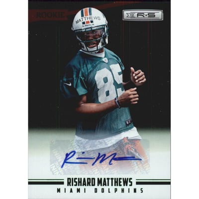 2012 Rookies and Stars Longevity Rookie Autographs Emerald #203 Rishard Matthews/99