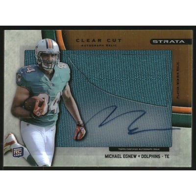 2012 Topps Strata Clear Cut Rookie Relic Autographs Bronze #CCARME Michael Egnew