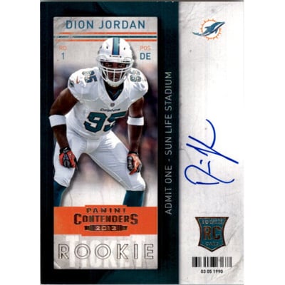 2013 Panini Contenders #207A Dion Jordan AU RC