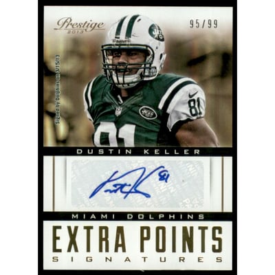 2013 Prestige Extra Points Black Autographs #24 Dustin Keller/99