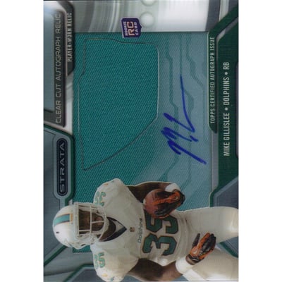 2013 Topps Strata Clear Cut Rookie Relic Autographs #CCARMGI Mike Gillislee