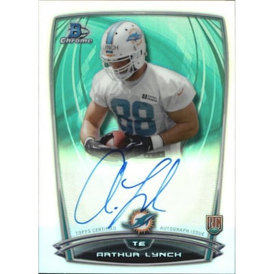 2014 Bowman Chrome Rookie Autographs Refractors #RCRAAL Arthur Lynch