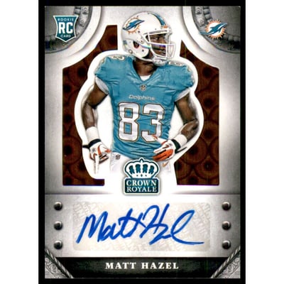 2014 Crown Royale Rookie Signatures Retail Bronze Pyramid #SMG Matt Hazel/75