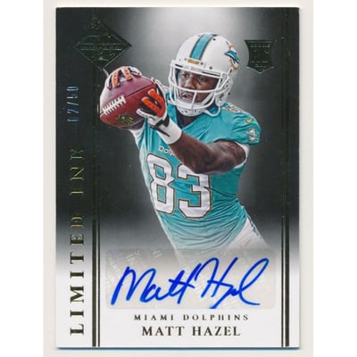 2014 Limited INK Autographs #40 Matt Hazel/50