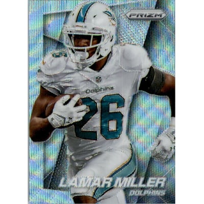2014 Panini Prizm Prizms Light Blue Wave #84 Lamar Miller