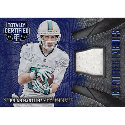 2014 Totally Certified Certified Fabrics Blue #CFBH Brian Hartline/50
