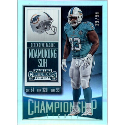 2015 Panini Contenders Championship Ticket #77 Ndamukong Suh