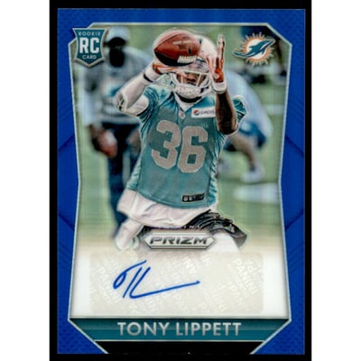 2015 Panini Prizm Rookie Autographs Prizms Blue #RSTO Tony Lippett/125
