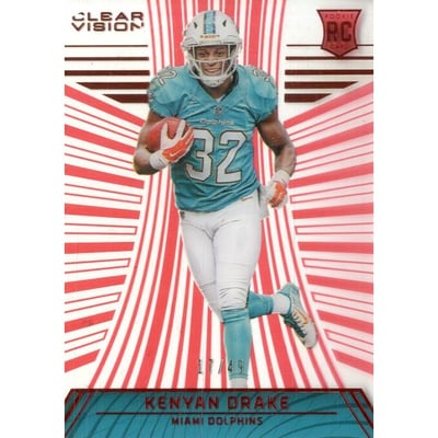 2016 Panini Clear Vision Red #129 Kenyan Drake L1