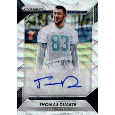 2016 Panini Prizm Rookie Autographs Prizms Blue Wave #90 Thomas Duarte