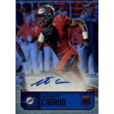 2016 Prestige Rookie Autographs Xtra Points Red #66 Leonte Carroo