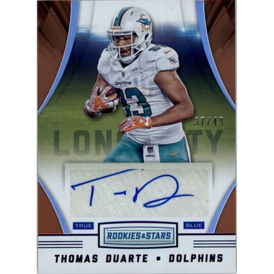 2016 Rookies and Stars Rookie Longevity Signatures True Blue #44 Thomas Duarte