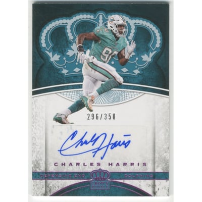 2017 Crown Royale Platinum Rookie Autographs Pink #27 Charles Harris/350