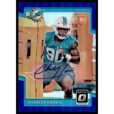 2017 Donruss Optic Rookie Autographs Blue #120 Charles Harris/75