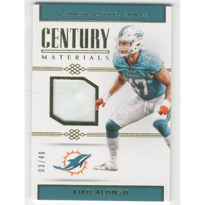 2017 Panini National Treasures Century Materials Prime #46 Kiko Alonso/49