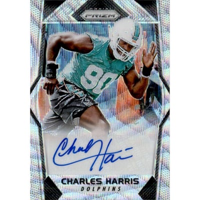 2017 Panini Prizm Rookie Autographs Prizms Blue Wave #RACHR Charles Harris