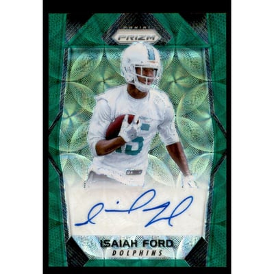 2017 Panini Prizm Rookie Autographs Prizms Green Scope #RAIF Isaiah Ford