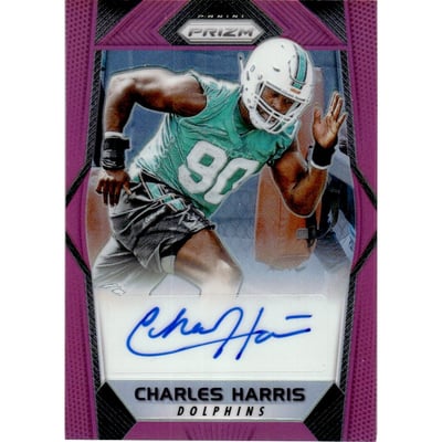 2017 Panini Prizm Rookie Autographs Prizms Pink #RACHR Charles Harris