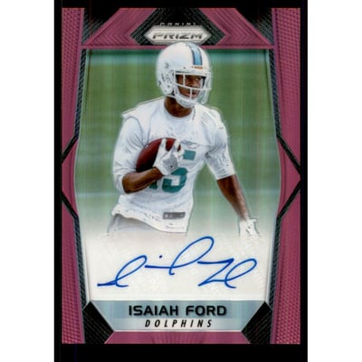 2017 Panini Prizm Rookie Autographs Prizms Pink #RAIF Isaiah Ford