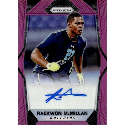 2017 Panini Prizm Rookie Autographs Prizms Pink #RARM Raekwon McMillan