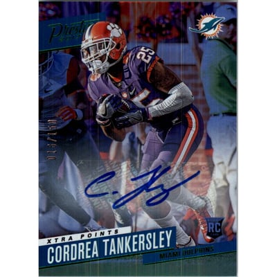 2017 Prestige Rookie Autographs Xtra Points Green #271 Cordrea Tankersley